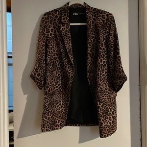 Zara cheetah print blazer size M